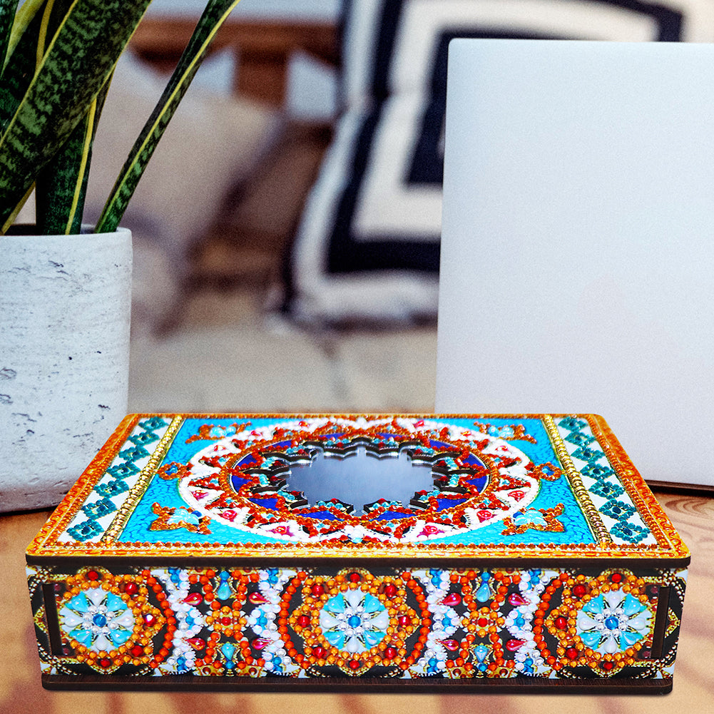 Classic Mandala Style Storage Box Fragmented Ornament Cosmetics Collection
