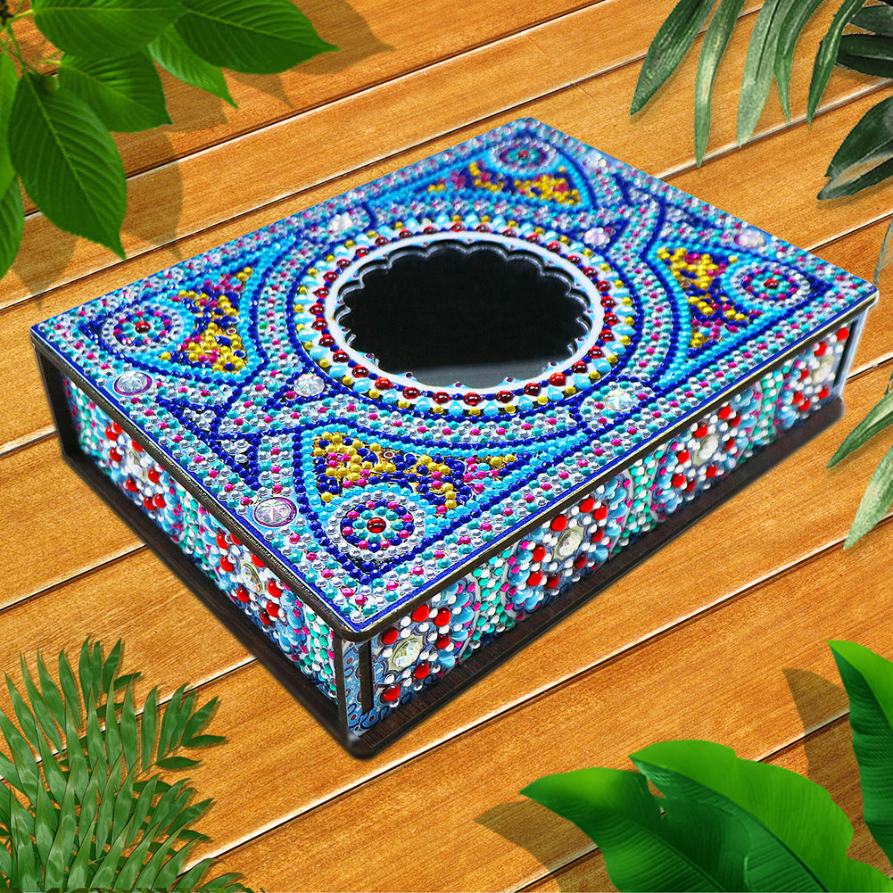 Classic Mandala Style Storage Box Fragmented Ornament Cosmetics Collection