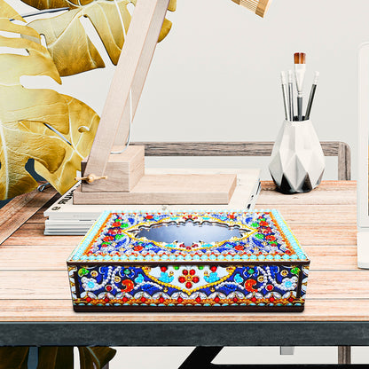 Classic Mandala Style Storage Box Fragmented Ornament Cosmetics Collection