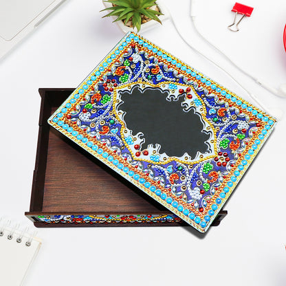 Classic Mandala Style Storage Box Fragmented Ornament Cosmetics Collection