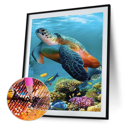 Sea ??Turtle - Full Round Drill Diamond Painting 30*40CM