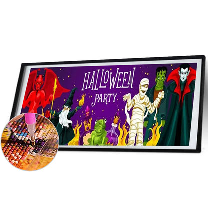 Halloween - Full Round Drill Diamond Painting 80*30CM