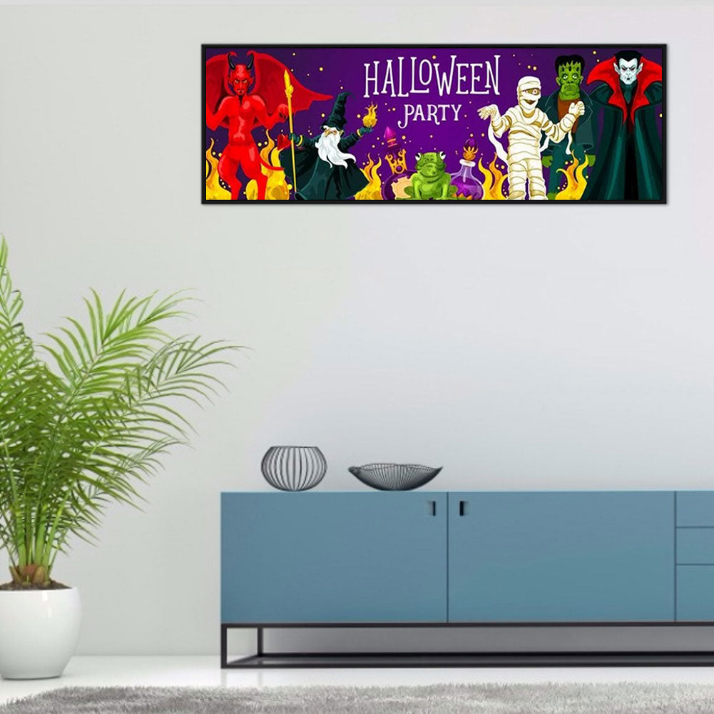 Halloween - Full Round Drill Diamond Painting 80*30CM