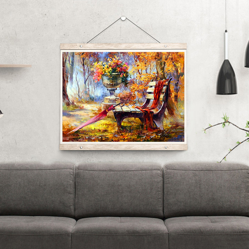 Autumn Forest Scenery - Full Square Drill Diamond Painting 40*30CM