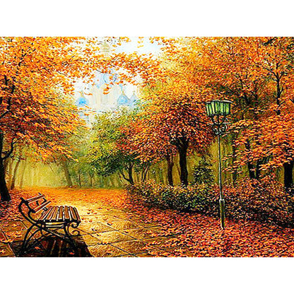 Autumn Forest Scenery - Full Square Drill Diamond Painting 40*30CM