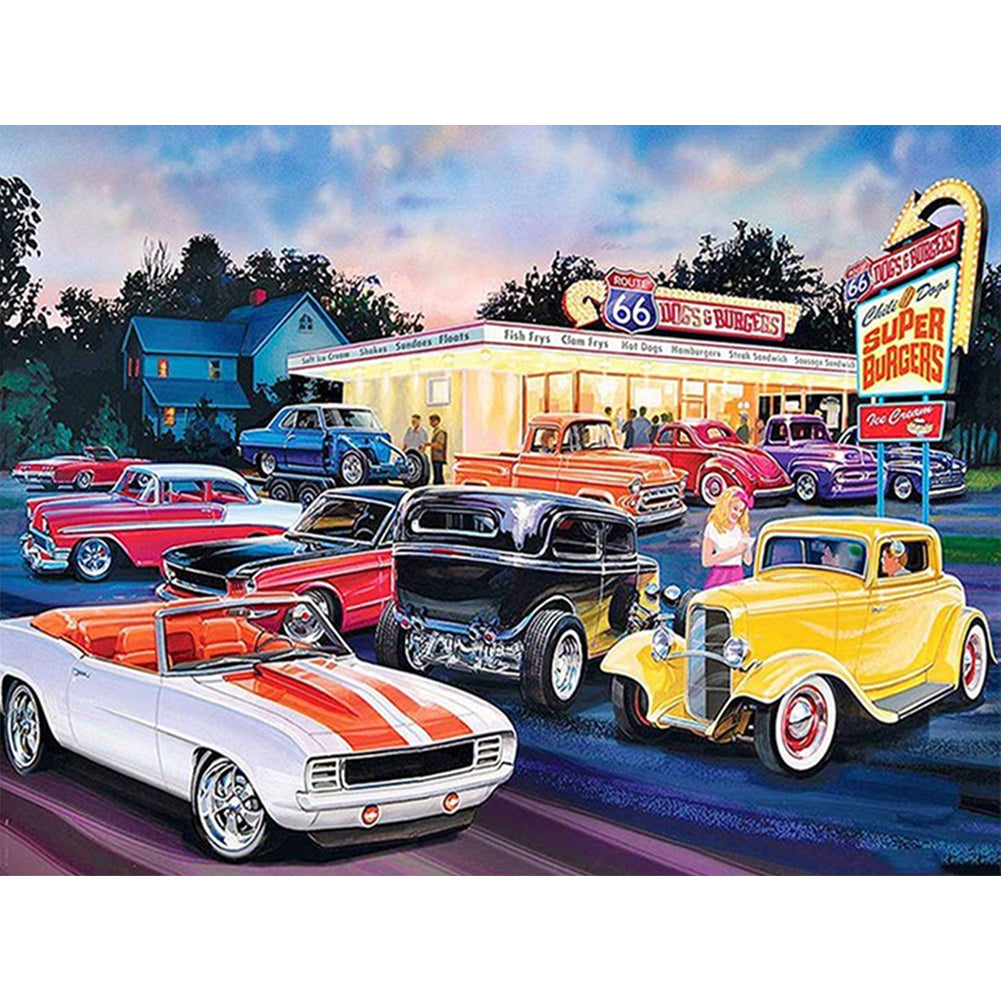 Route 66 - Full Square Drill Diamond Painting 40*30CM