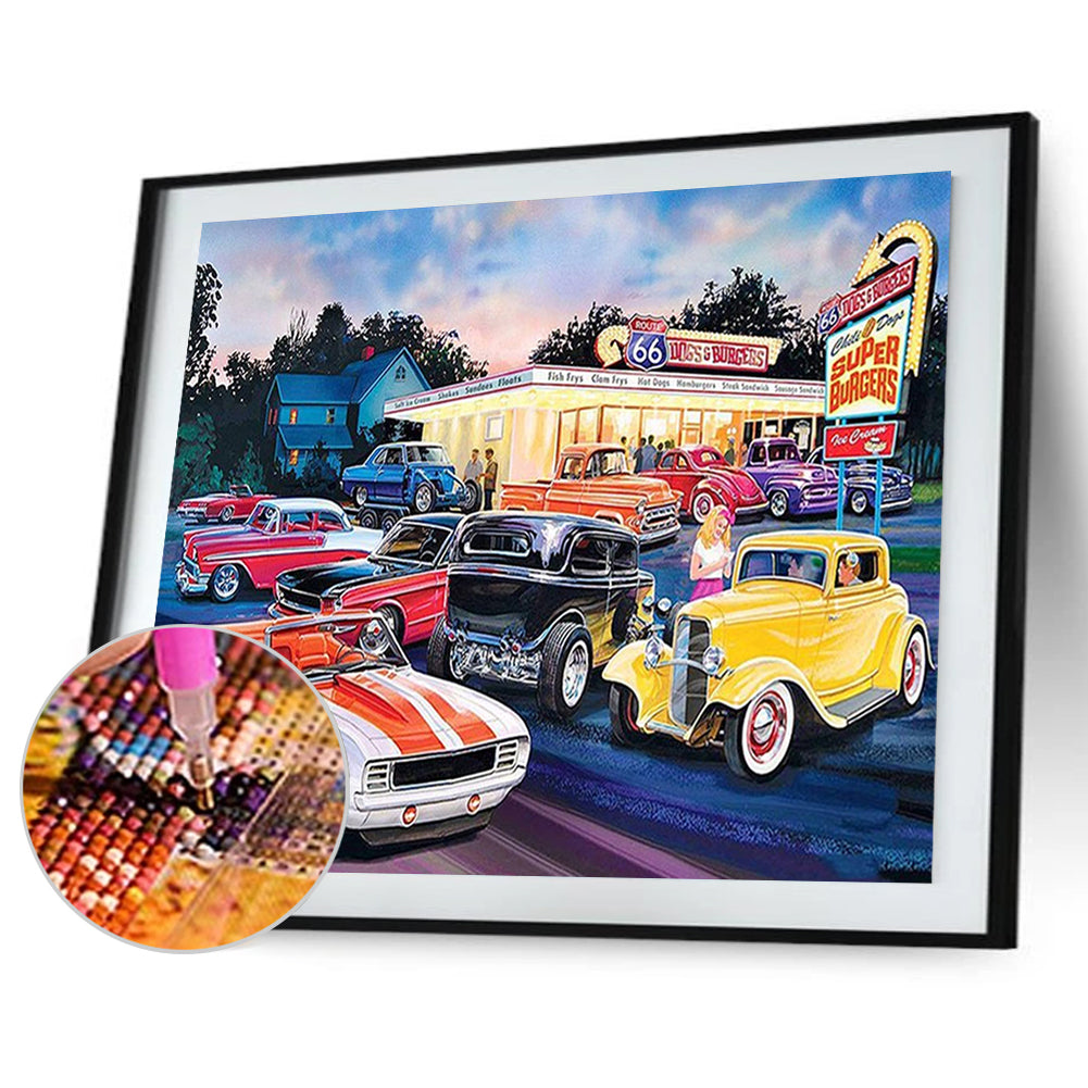 Route 66 - Full Square Drill Diamond Painting 40*30CM