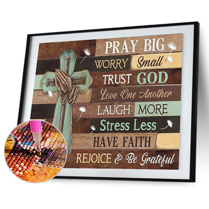 English Cross - Full Round Drill Diamond Painting 40*30CM