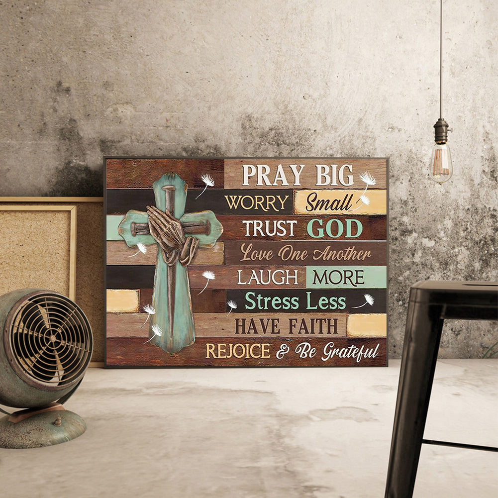 English Cross - Full Round Drill Diamond Painting 40*30CM