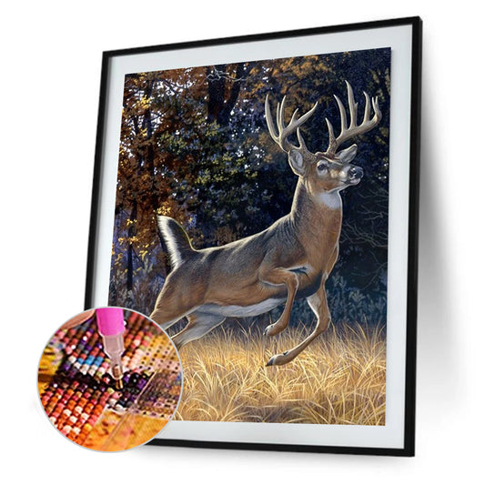 Running Deer - Full Round Drill Diamond Painting 40*50CM