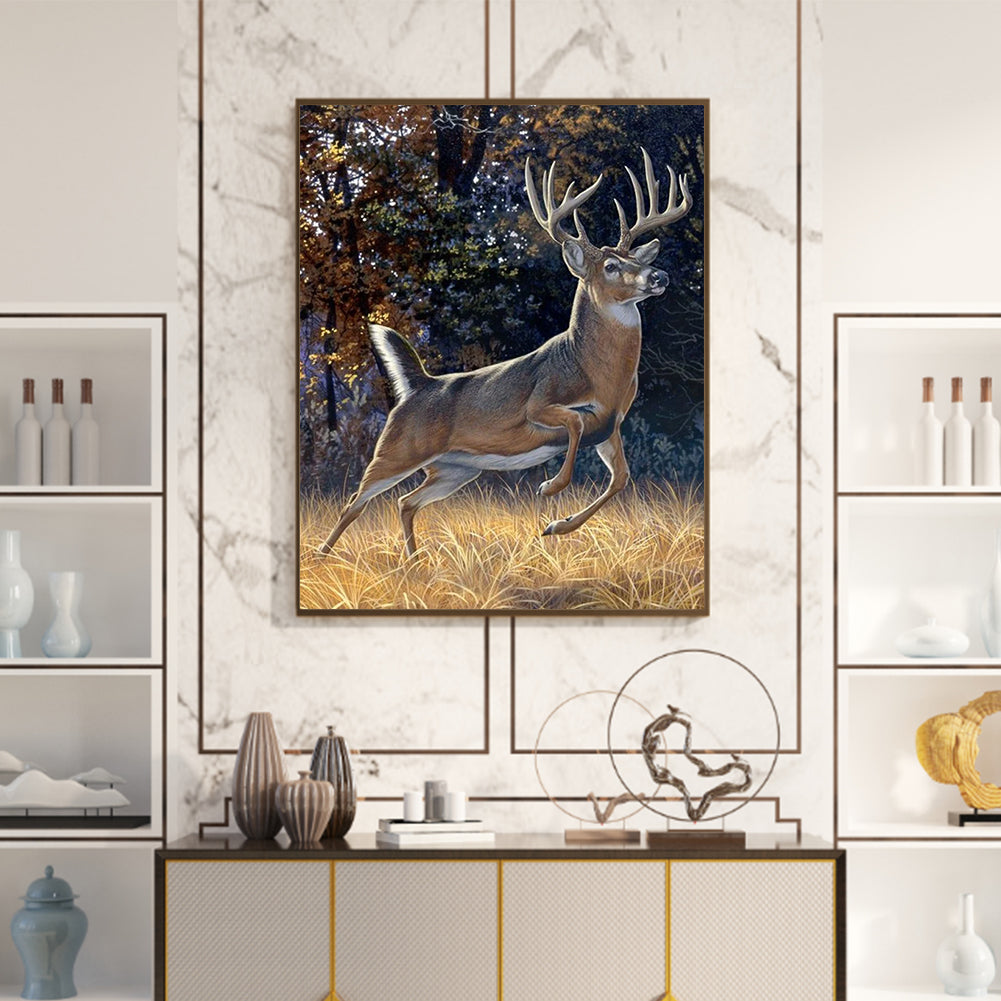 Running Deer - Full Round Drill Diamond Painting 40*50CM