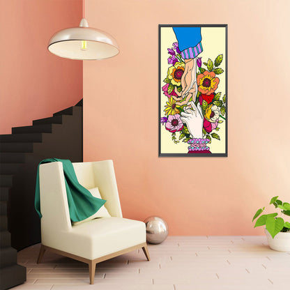 Hands - Full Round Drill Diamond Painting 30*70CM