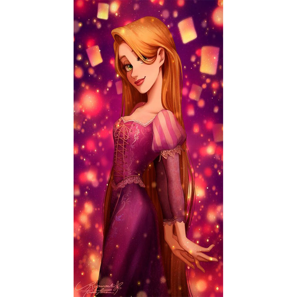 Long Hair Princess - Full Round Drill Diamond Painting 30*70CM