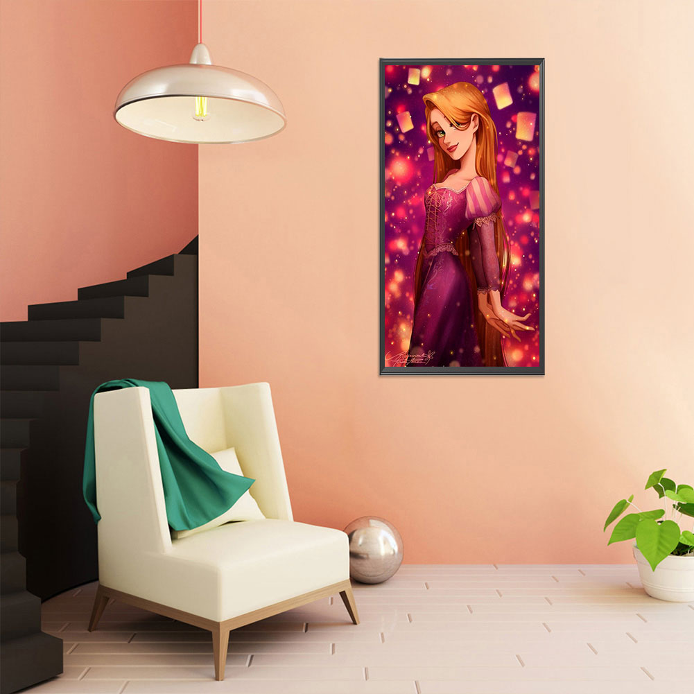 Long Hair Princess - Full Round Drill Diamond Painting 30*70CM