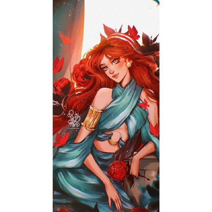 Redhead Girl - Full Round Drill Diamond Painting 30*70CM