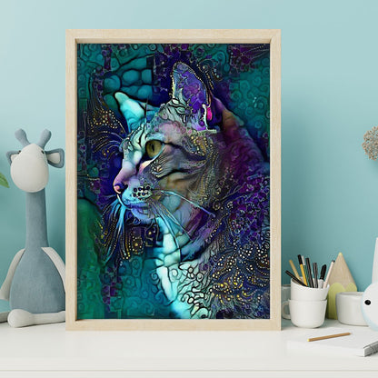 Psychedelic Cat - Full Round Drill Diamond Painting 40*50CM