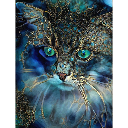 Psychedelic Cat - Full Round Drill Diamond Painting 40*50CM