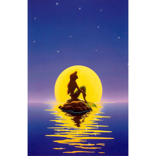 Mermaid Under The Moon - Full Round Drill Diamond Painting 40*60CM