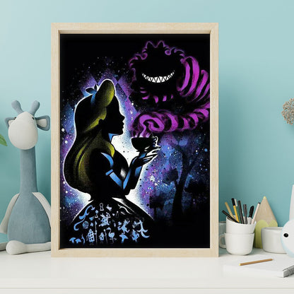 Disney Princess Silhouette - Full Round Drill Diamond Painting 50*60CM