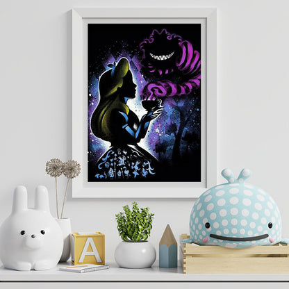 Disney Princess Silhouette - Full Round Drill Diamond Painting 50*60CM