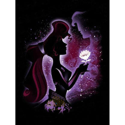 Disney Princess Silhouette - Full Round Drill Diamond Painting 50*60CM