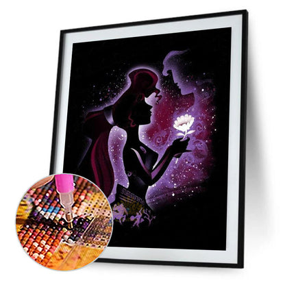 Disney Princess Silhouette - Full Round Drill Diamond Painting 50*60CM