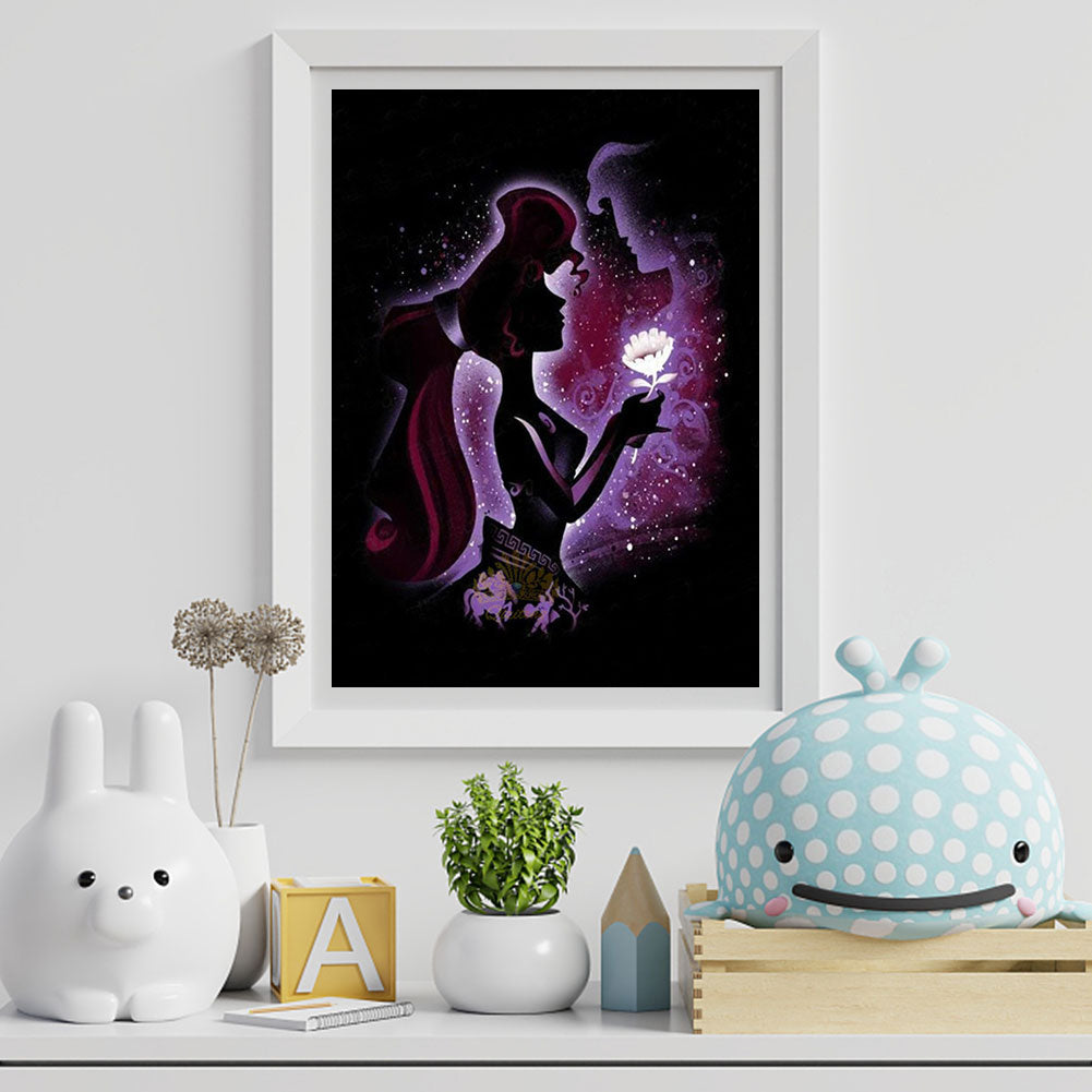 Disney Princess Silhouette - Full Round Drill Diamond Painting 50*60CM