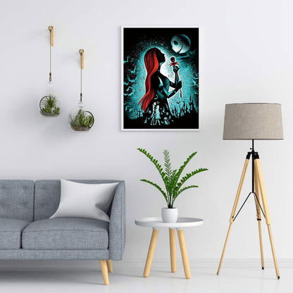 Disney Princess Silhouette - Full Round Drill Diamond Painting 50*60CM