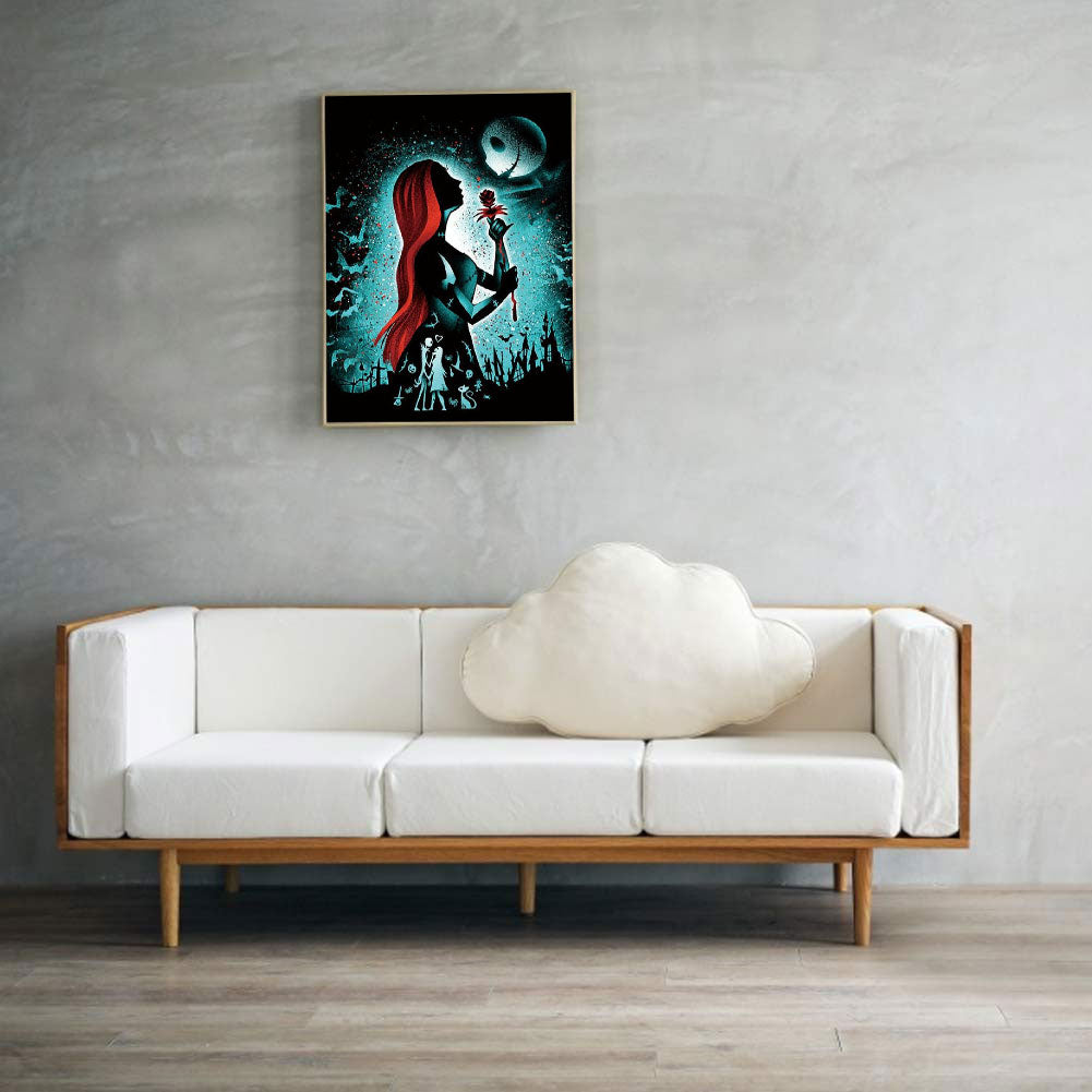 Disney Princess Silhouette - Full Round Drill Diamond Painting 50*60CM