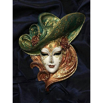 Mask Woman - Full Round Drill Diamond Painting 40*50CM