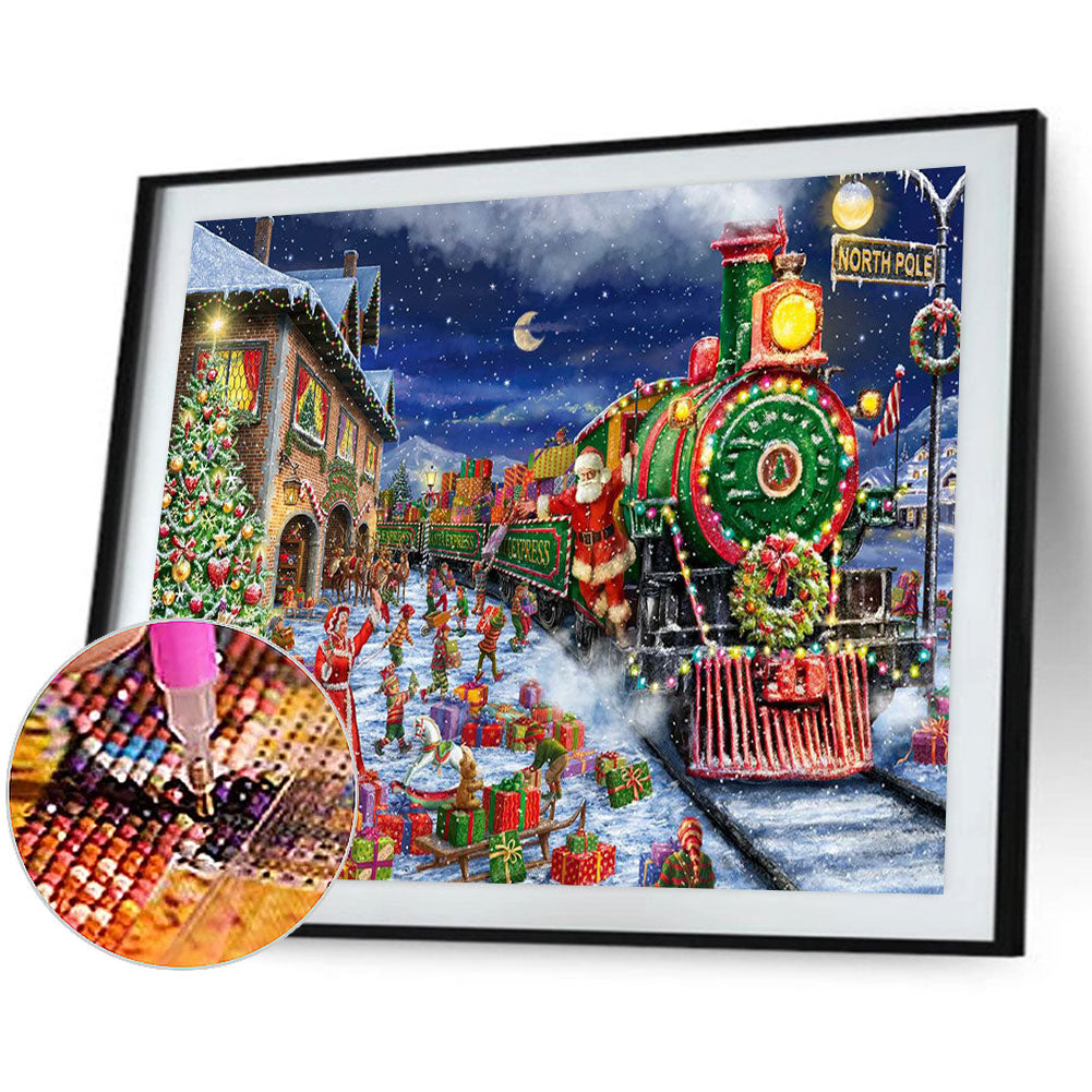 Christmas Train - Full Round Drill Diamond Painting 50*40CM