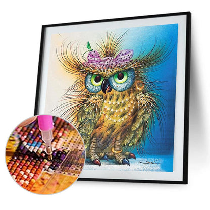 Owl - Full Round Drill Diamond Painting 30*30CM