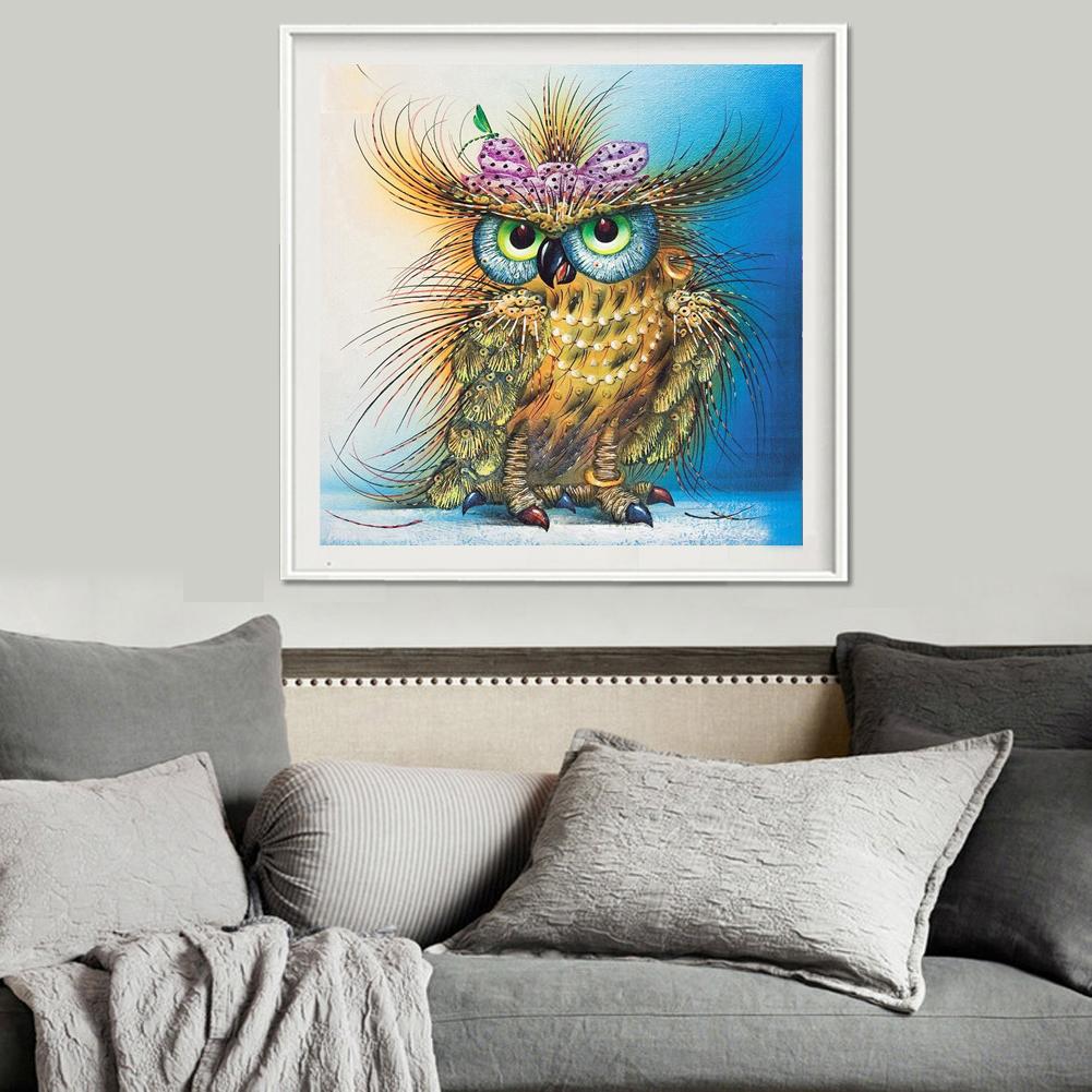 Owl - Full Round Drill Diamond Painting 30*30CM