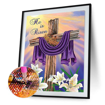 Lily On The Cross - Full Square Drill Diamond Painting 40*50CM