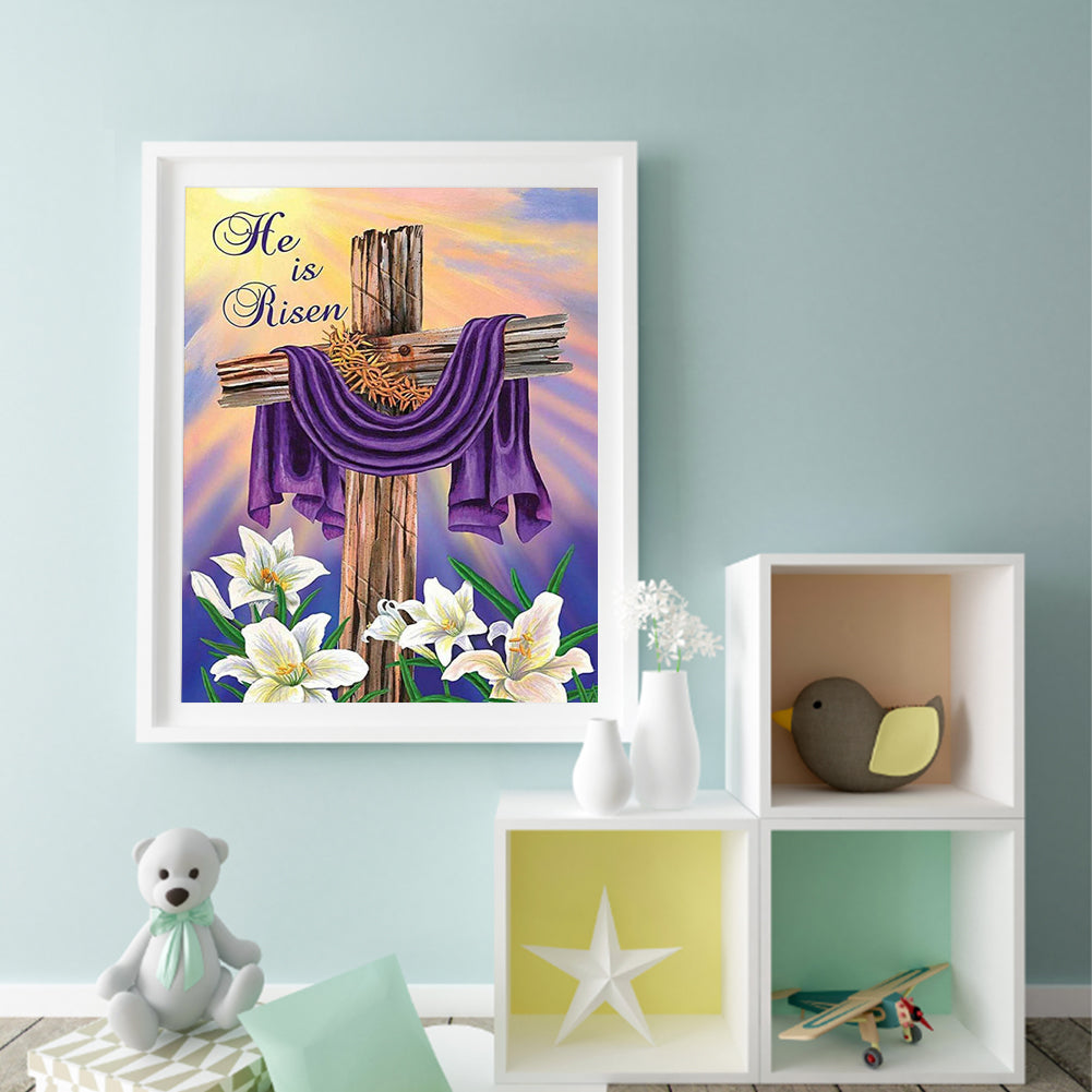 Lily On The Cross - Full Square Drill Diamond Painting 40*50CM