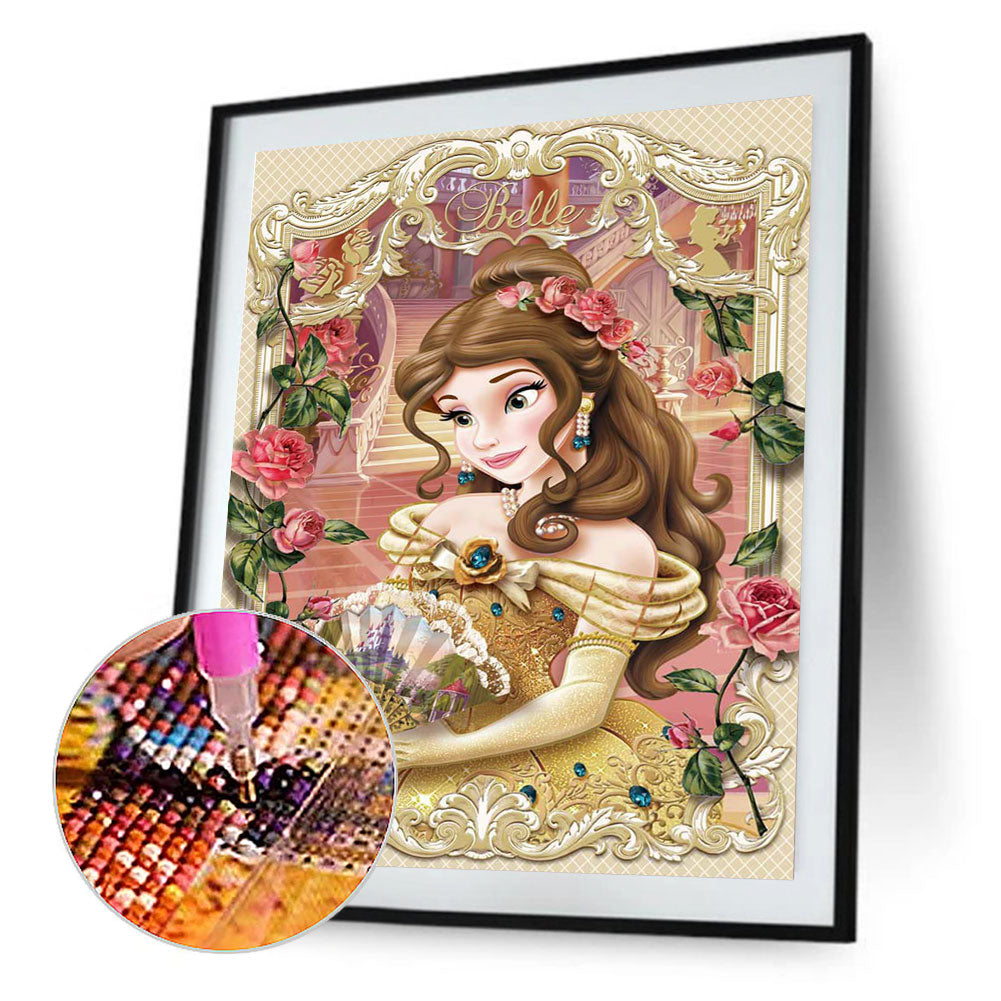 Disney Princess - Belle - Full Round Drill Diamond Painting 40*50CM