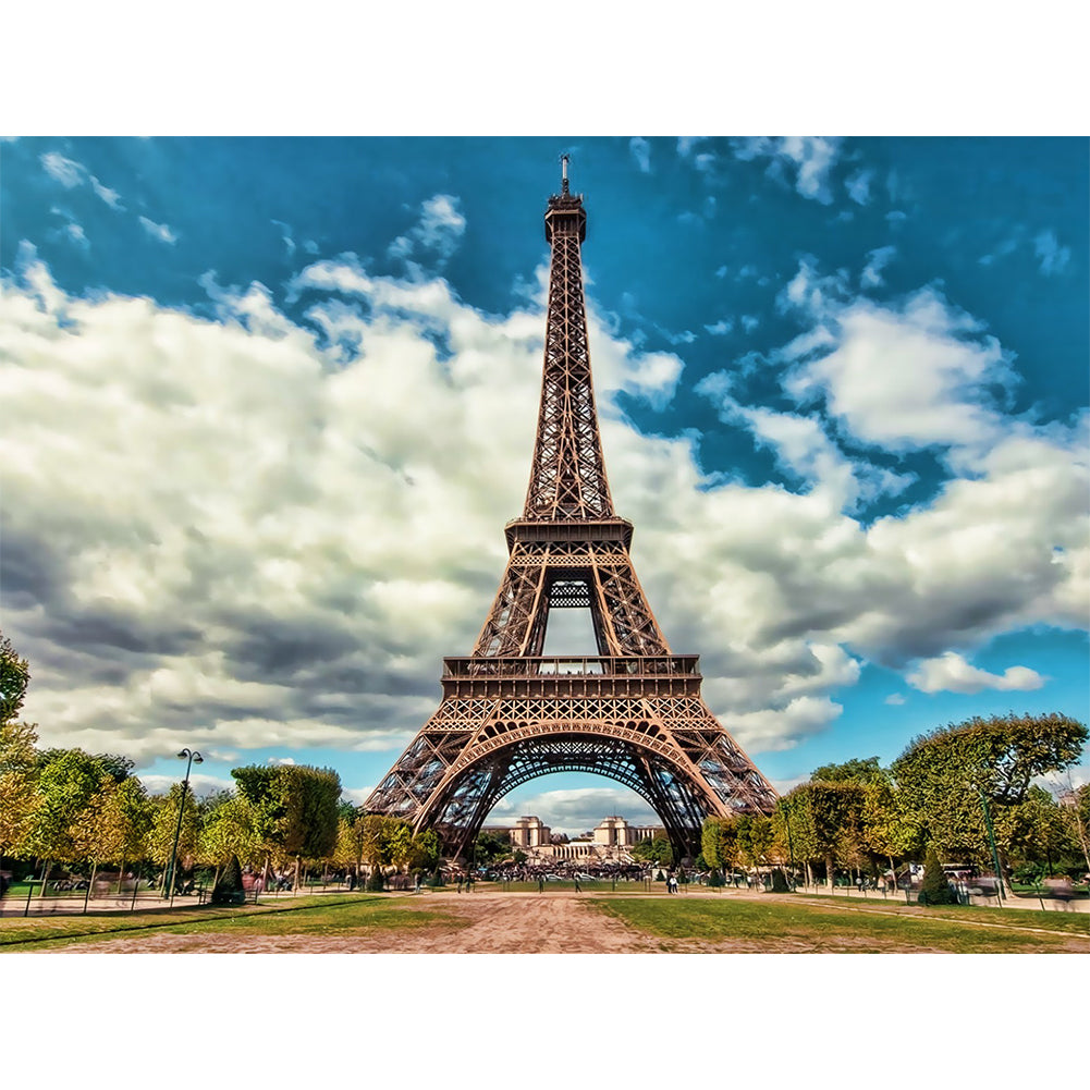 Eiffel Tower - Full Round Drill Diamond Painting 40*30CM