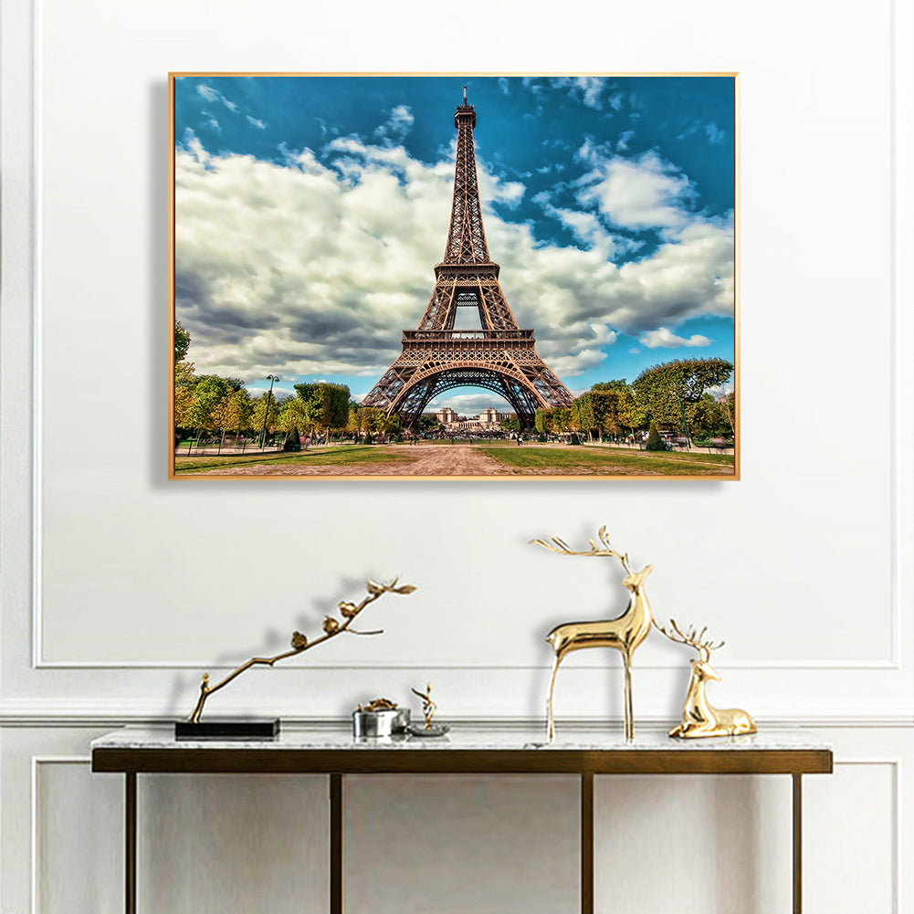 Eiffel Tower - Full Round Drill Diamond Painting 40*30CM