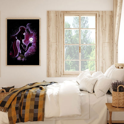 Disney Princess Aladdin Silhouette - Full Square Drill Diamond Painting 50*60CM