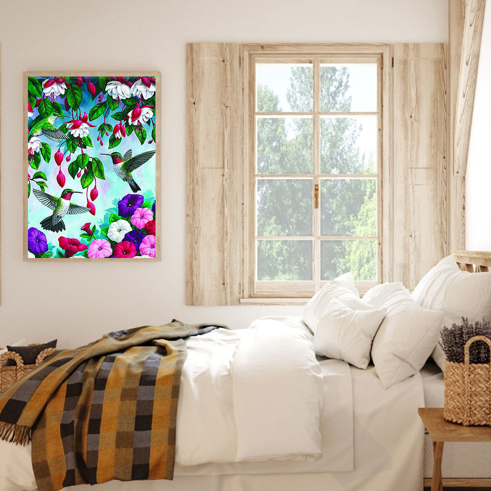 Hummingbird - Full Round Drill Diamond Painting 50*60CM
