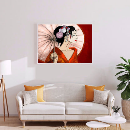 Japanese Woman - Full Round Drill Diamond Painting 40*30CM