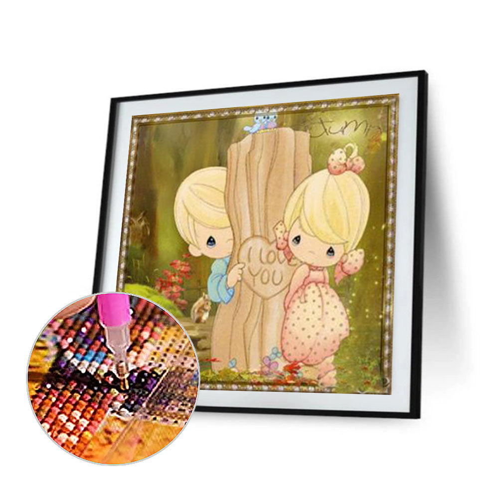 Cartoon Little Girl - Full Round Drill Diamond Painting 40*40CM