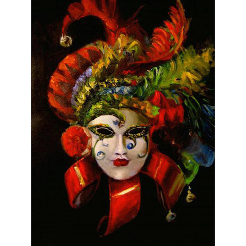 Mask Woman - Full Square Drill Diamond Painting 30*40CM