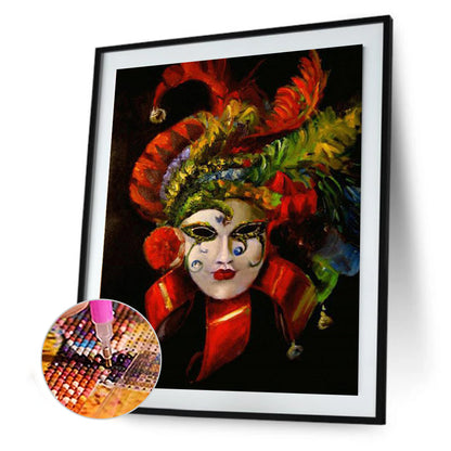 Mask Woman - Full Square Drill Diamond Painting 30*40CM