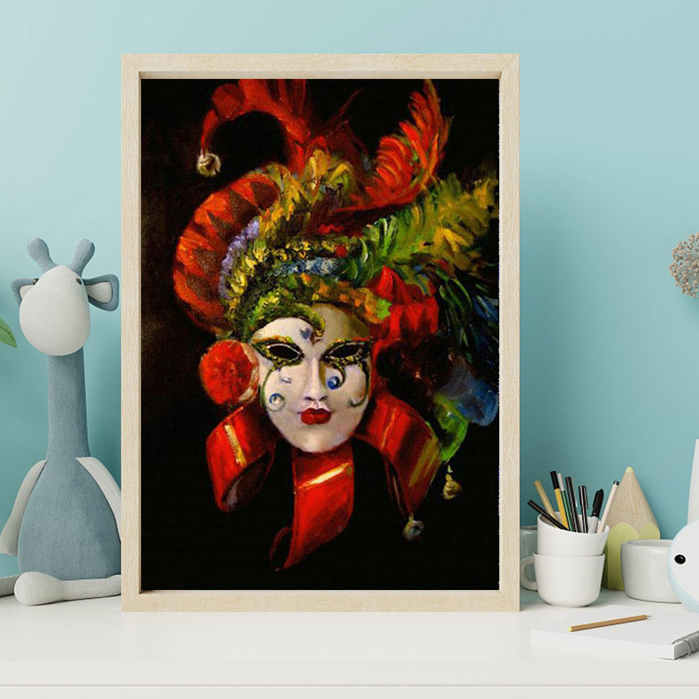 Mask Woman - Full Square Drill Diamond Painting 30*40CM