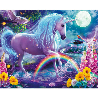 Rainbow Unicorn - Full Round Drill Diamond Painting 40*30CM