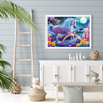 Rainbow Unicorn - Full Round Drill Diamond Painting 40*30CM