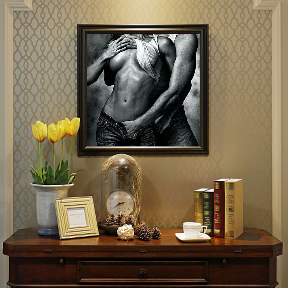 Couple Ambiguous - Full Round Drill Diamond Painting 40*40CM