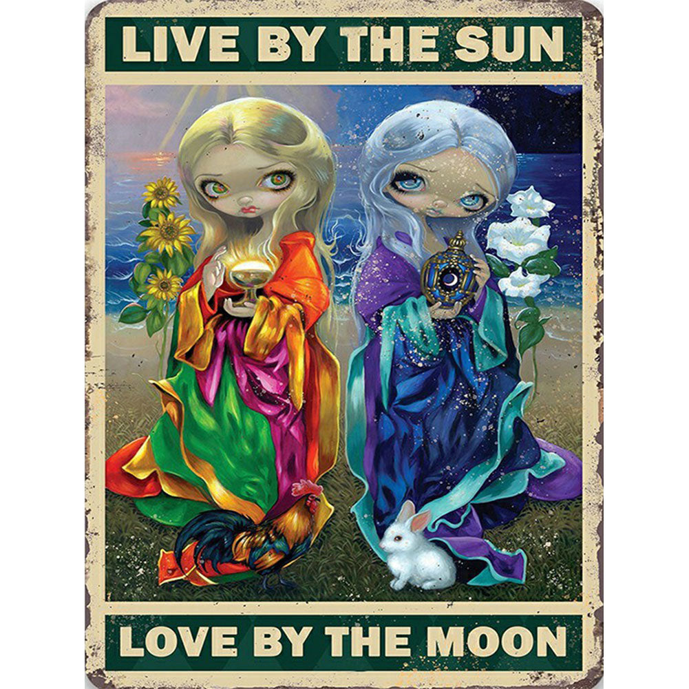 Big Eyes Doll English Poster Painting - Full Round Drill Diamond Painting 40*50CM