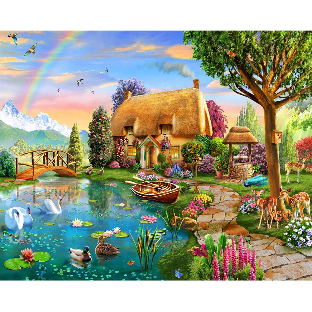 Country House Farmhouse Daily - Full Round Drill Diamond Painting 50*40CM